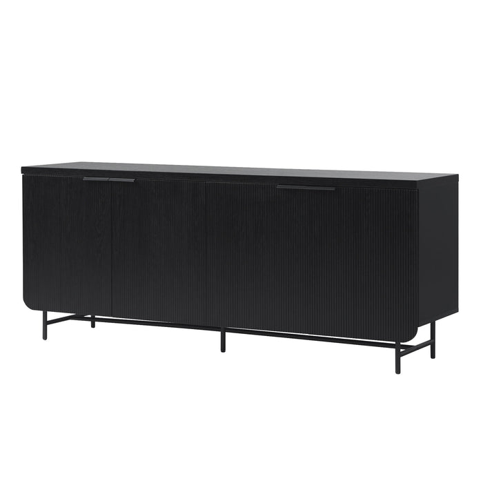 Modern Fluted Door Minimalist Storage Sideboard
