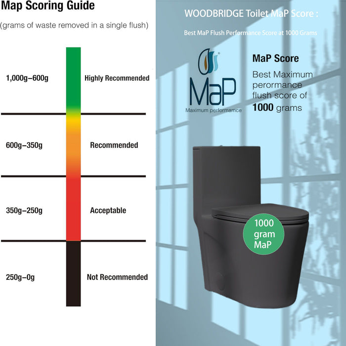 1 Piece Toilet With Tornado Flush, Dual Flush, And ADA Height Comfort Chair