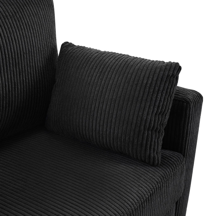 Sleeper Sofa With Foldable Mattress, USB Ports, Side Table & Storage Pocket