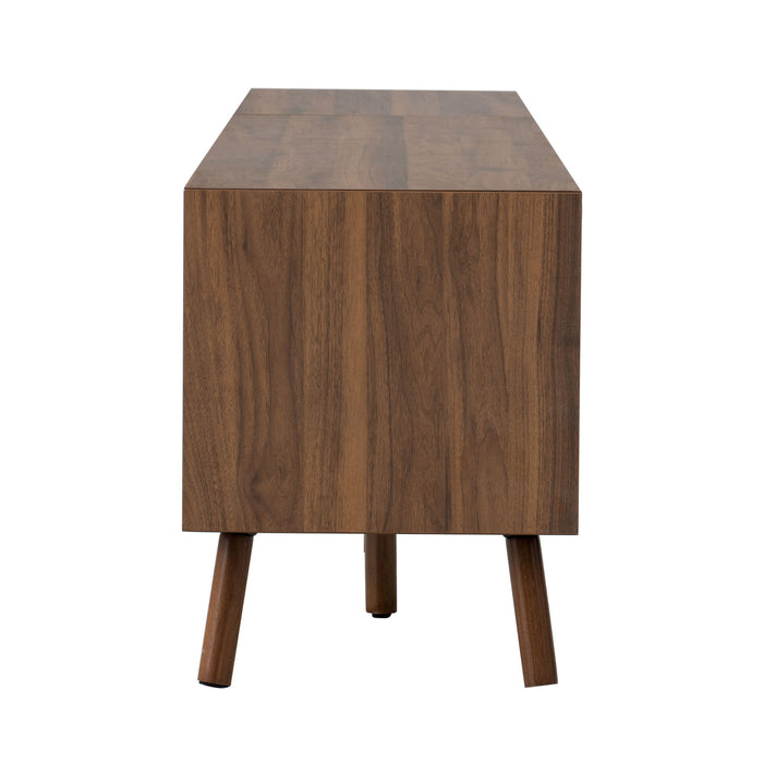 TV Stand With Drawers And Cable Management - Walnut