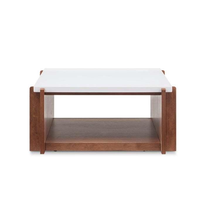 Lincoln - Square Coffee Table With Casters - Light Brown