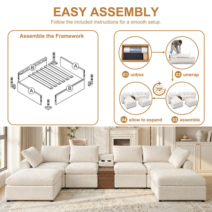 Modular Cloud Couch With Storage Console