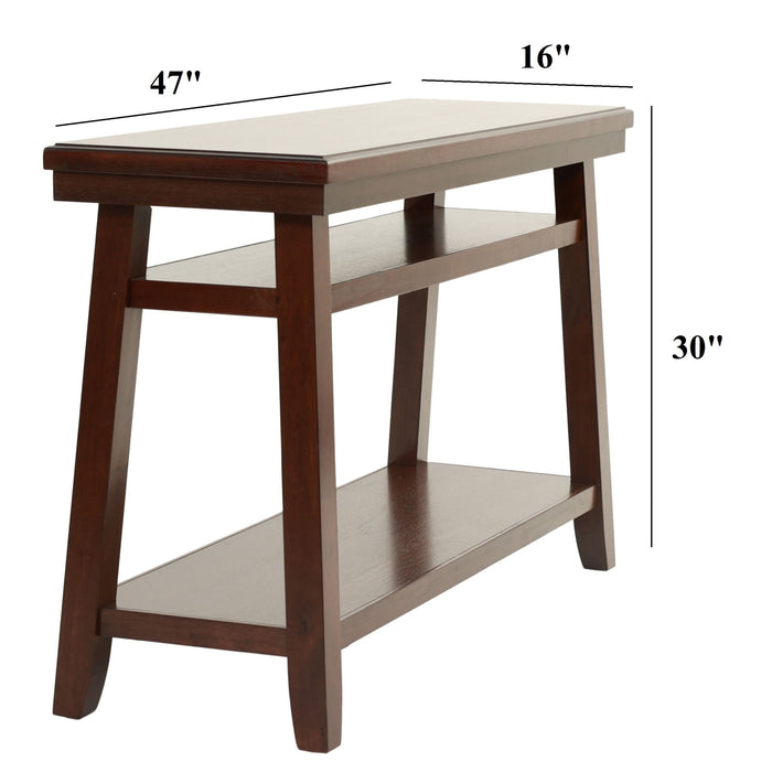 3 Piece Occasional Table Se, Coffee Table, End Table & Sofa Table - Walnut