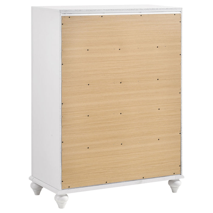 Randall - 5 Drawer Chest - White