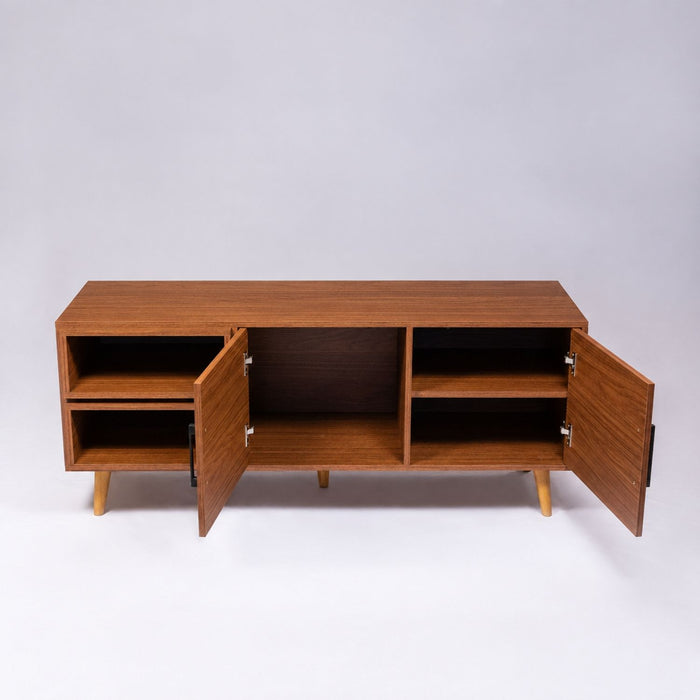 TV Stand For TVs Up To 60" With 2 Doors And 2 Open Shelves