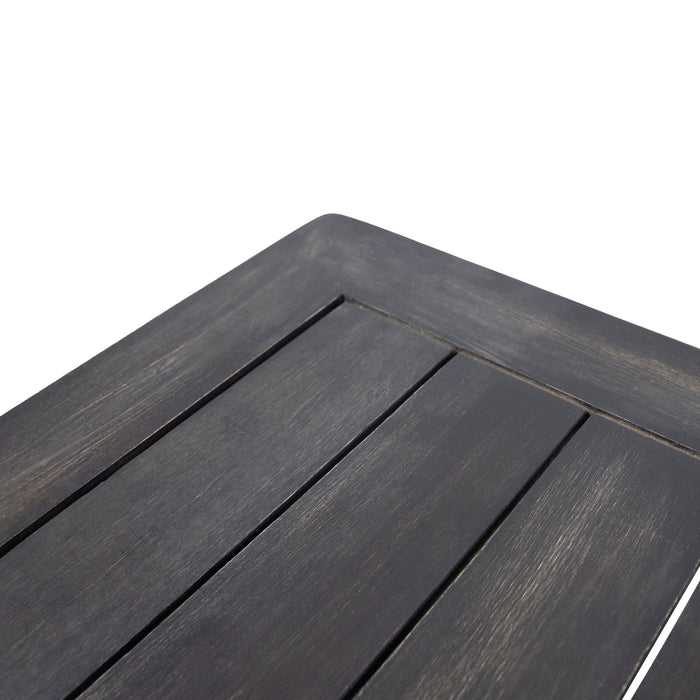 Acacia Wood Loveseat And Coffee Table Set With Cushions