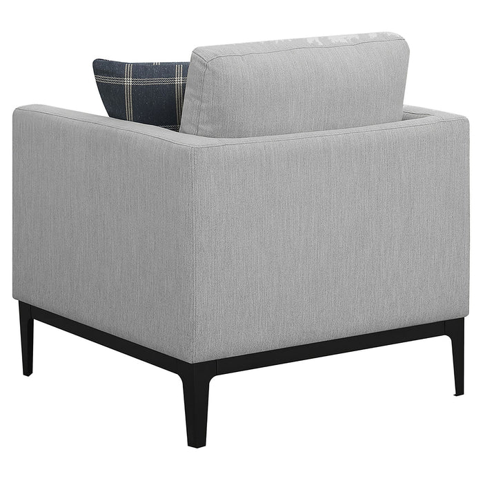 Saba - Upholstered Chair With Reversible Cushions - Gray