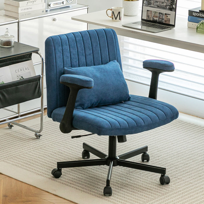 Criss Cross Armrest Office Chair With Wheels