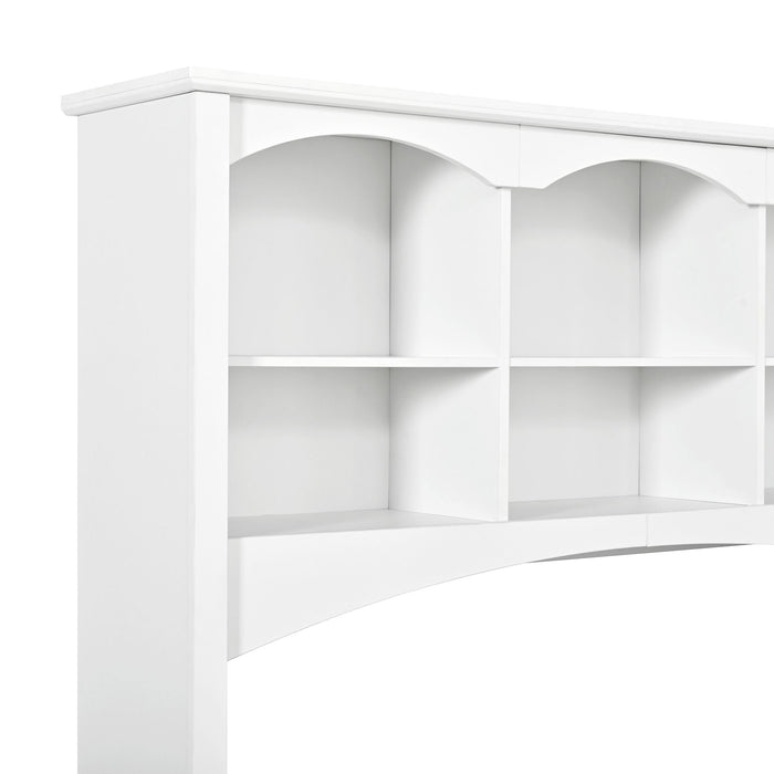 Space Saving L-Shaped Computer Desk With Keyboard Tray & Charging Stations