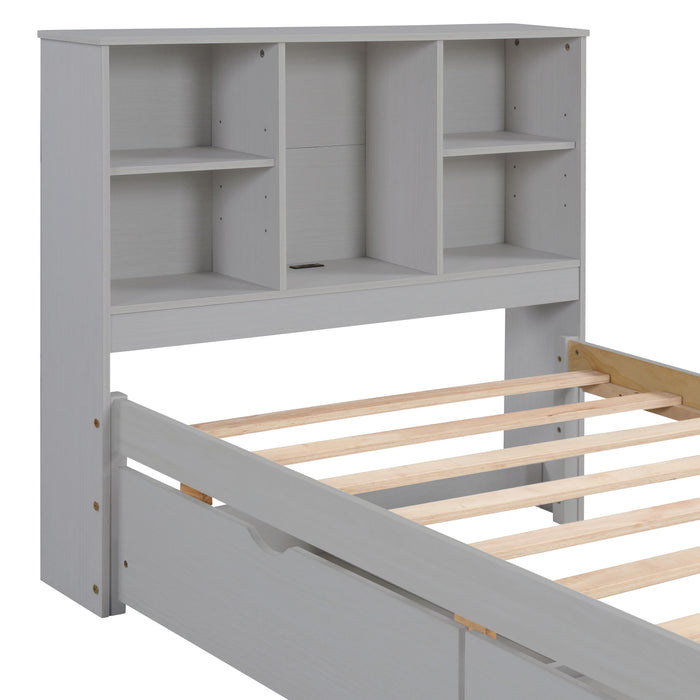 Bed Frame With Built In USB Port And 2 Drawers
