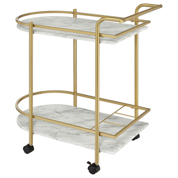 Serving Cart With Wine Rack
