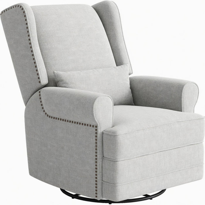 Extra Wide Swivel Recliner Glider Chair With Footrest
