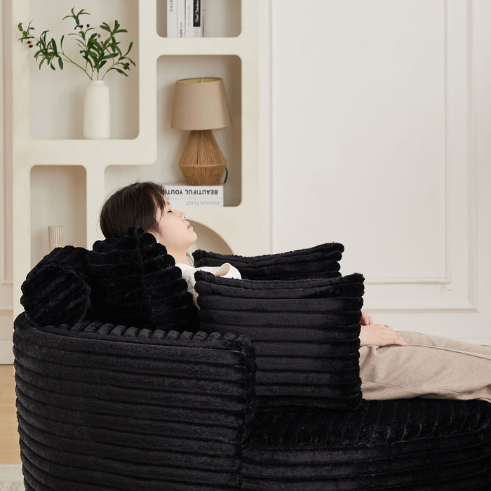 Modern Single Sofa With Backrest Pillow For Living Room