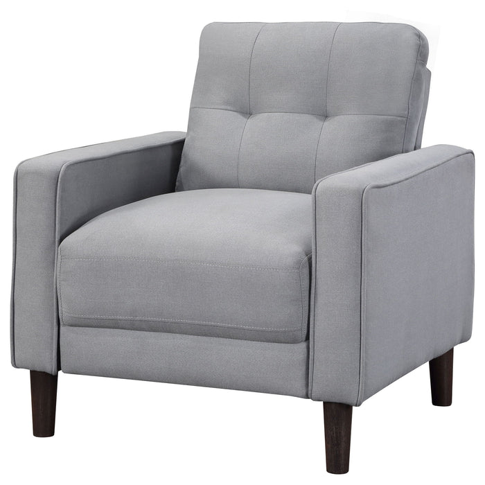 Harvey - Upholstered Tufted Accent Chair - Gray