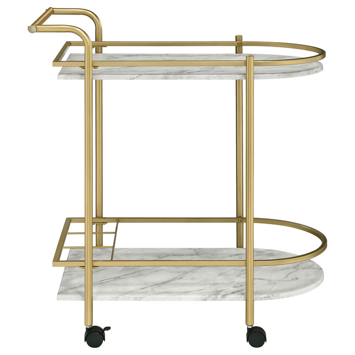 Serving Cart With Wine Rack