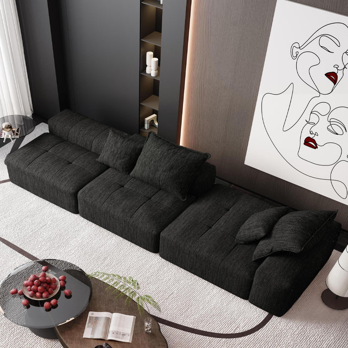 Modern Oversized Diy Combination, Modular Sectional Sofa With Pillows