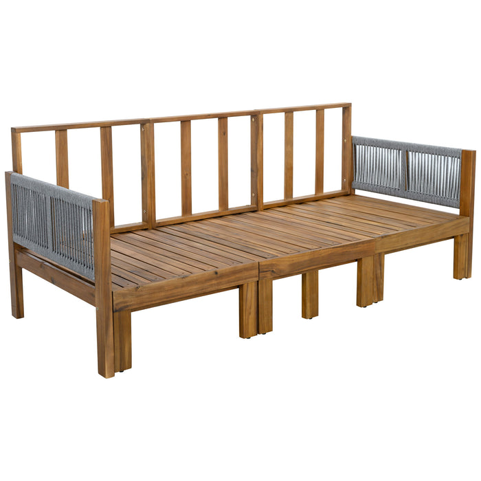 Outdoor 3 Seat Patio Sunbed