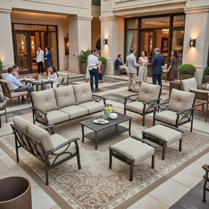 Patio Furniture Set & Coffee Table For Backyard