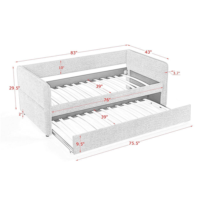 Upholstered Daybed With Pop Up Trundle