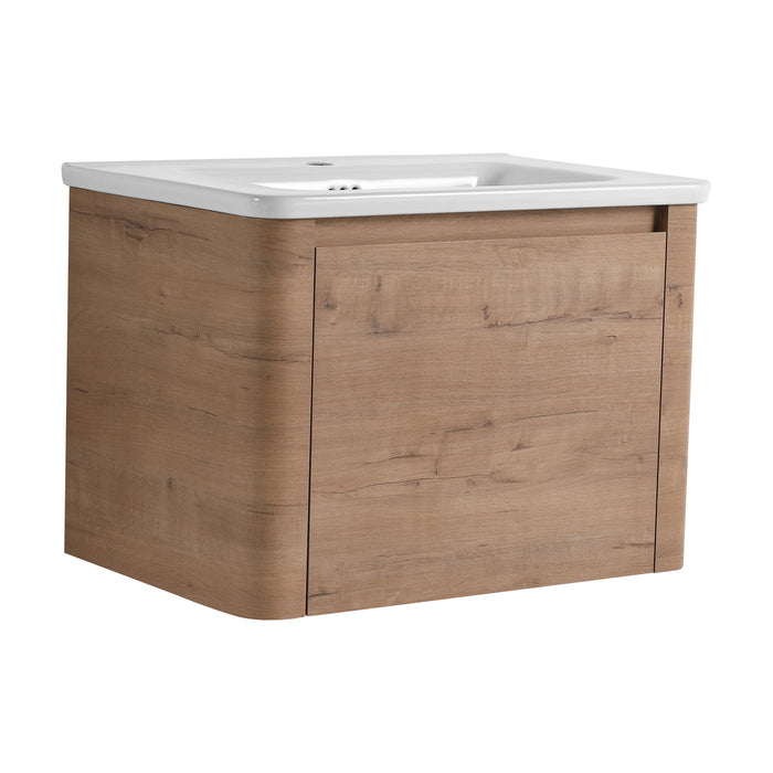 Wall Mounted Bathroom Vanity With Sink & 1 Soft Close Door