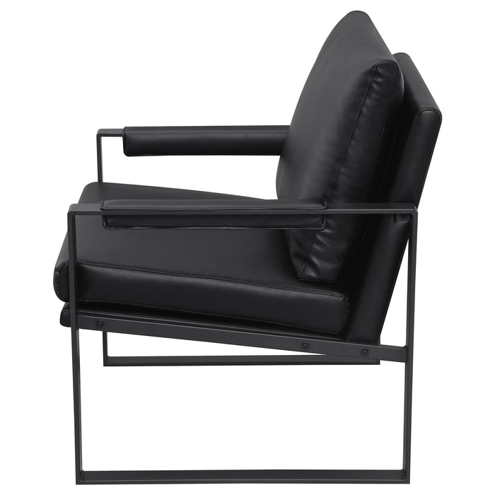 Goldbriar - Upholstered Track Arm Accent Chair - Black