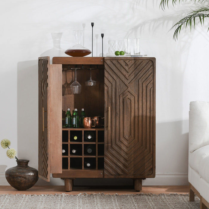 Holmes - Bar Cabinet - Artisan Brown