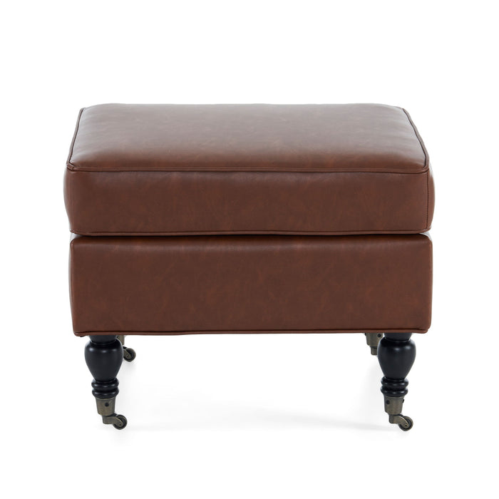 Ottoman, Square Design - Brown