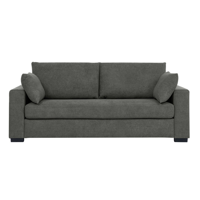 Upholstered Sofa With Toss Pillows - Dark Gray