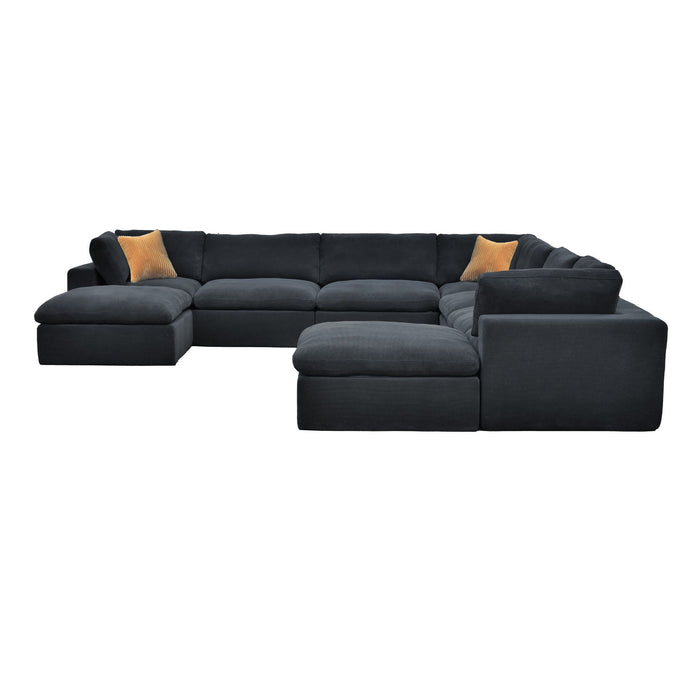 Custom Configuration Modular Sectional With Toss Pillows