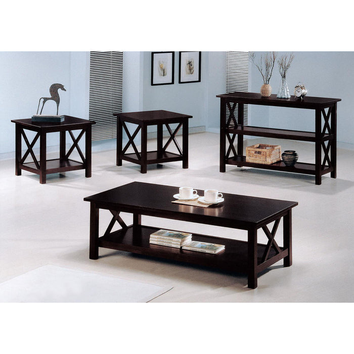 Sofa Table With Shelf - Brown