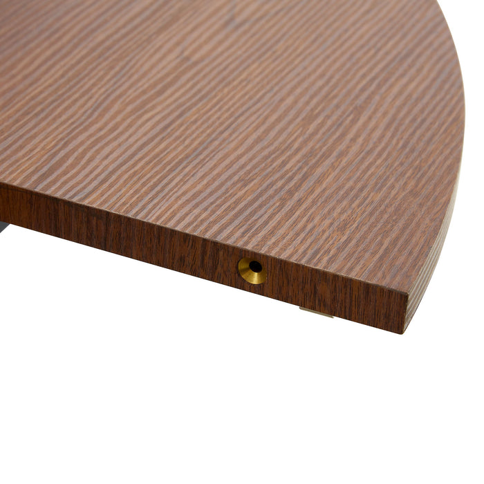 Extendable Round Dining Table - Walnut