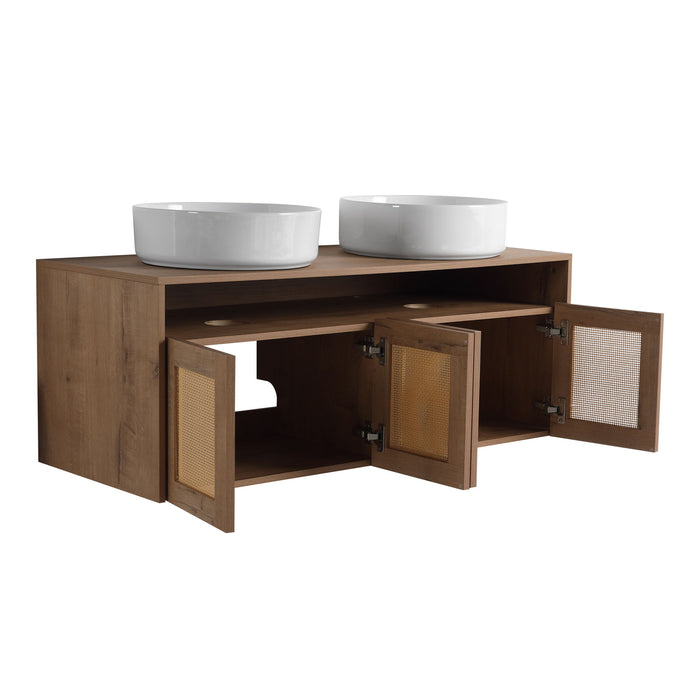 Bathroom Vanity & Art Sink, 2 Soft Close Doors, Float Mounting Design