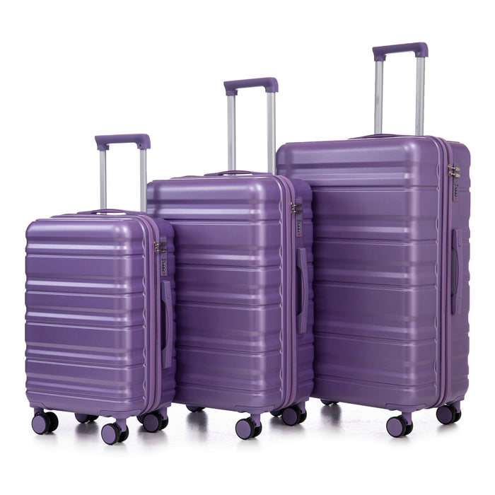 Tourist 3 Piece Luggage Set, Combination Lock, Durable Hard Shell With 360° Silent Wheels