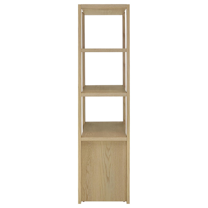 Susac - 3 Piece Entertainment Center With TV Stand And Media Towers - Light Oak