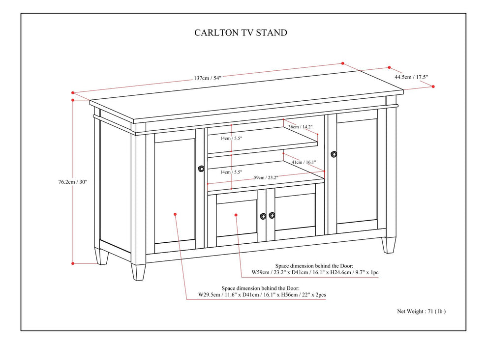 Carlton - TV Media Stand