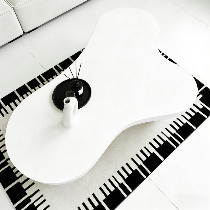 Cloud Shaped Coffee Table With 3 Ball Legs For Living Room