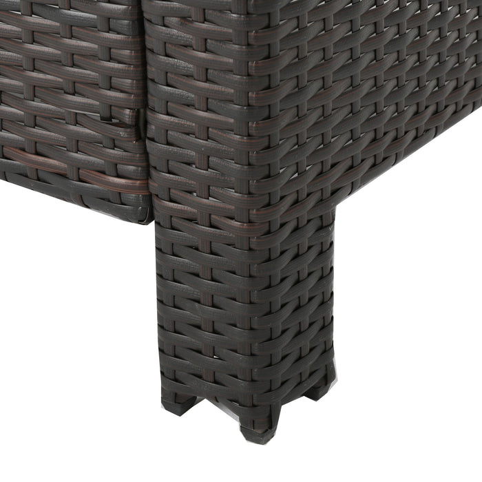 Antibes - 4 Pieces Wicker Chat Set - Brown / Beige