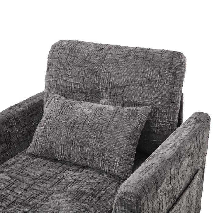 Multifunctional Chenille Recliner Sofa With Storage And Phone Bracket