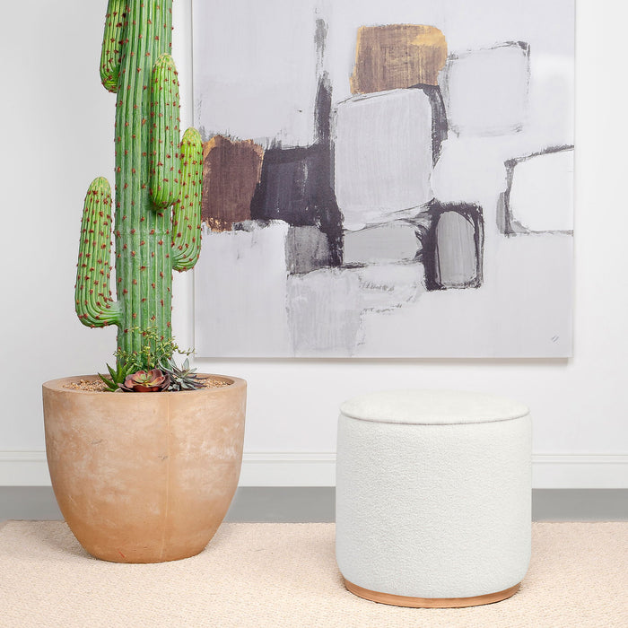 Keita - Upholstered Round Ottoman