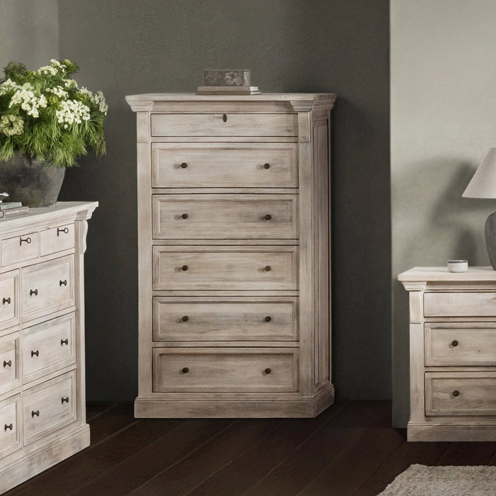 Adelaide - 6 Drawer Chest - Natural Cream Wash