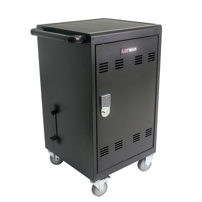 Mobile Charging Cart And Cabinet For Tablets Laptops 30 Device With Combination Lock