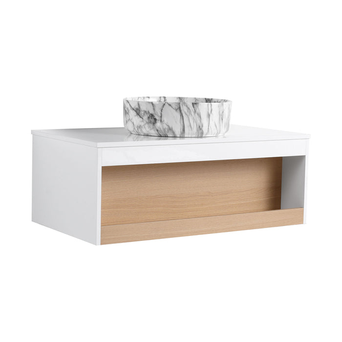 Floating Bathroom Vanity With Vessel Sink
