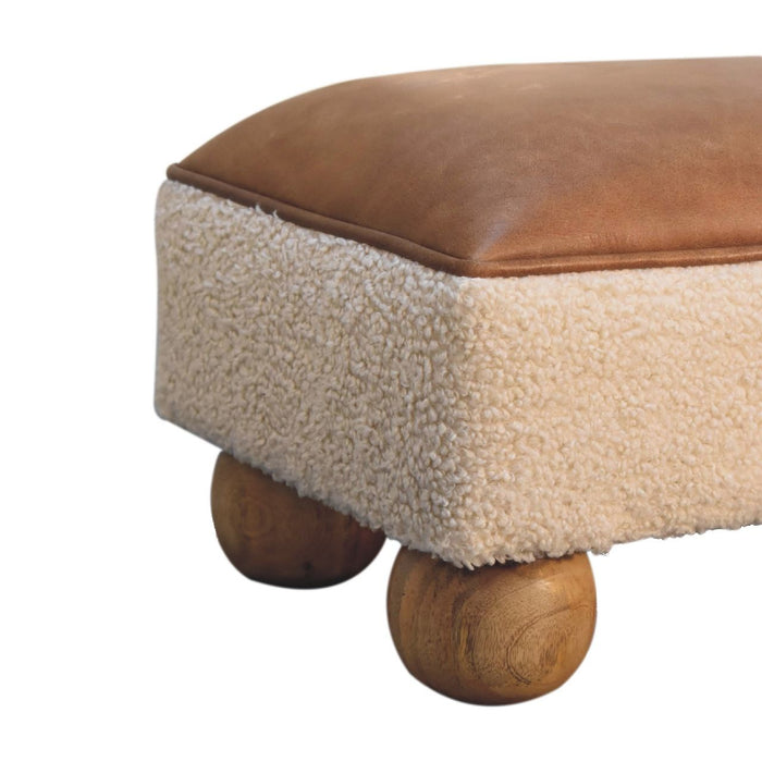 Vintage Ball Footstool - Brown