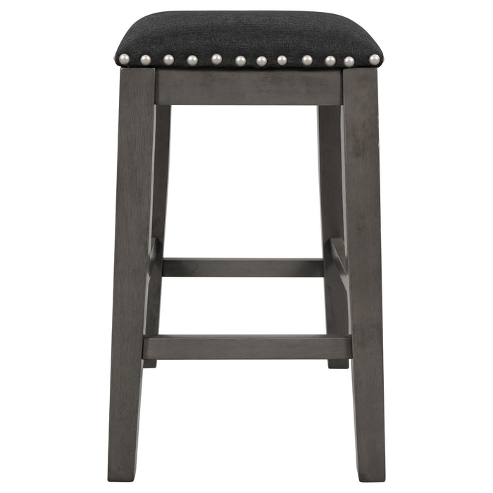 5 Pieces Counter Height Rustic Farmhouse Dining Room Wooden Bar Table Set With 2 Stools And 2 Chairs