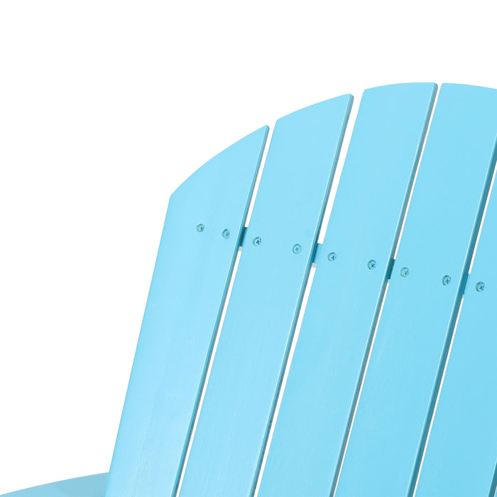 Malibu Transitional Adirondack Chair With Foldable Design - Blue