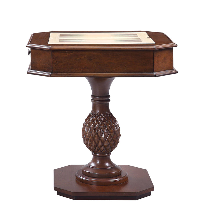 Bishop - Reversible Chess Checker Game Table With Game Tray (Chess Fingures Not Included) - Cherry