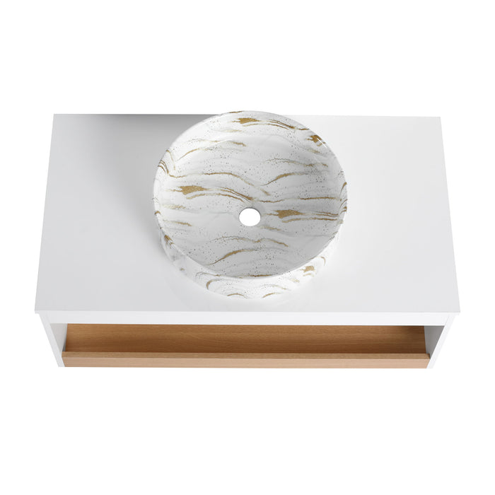 Floating Bathroom Vanity With Vessel Sink