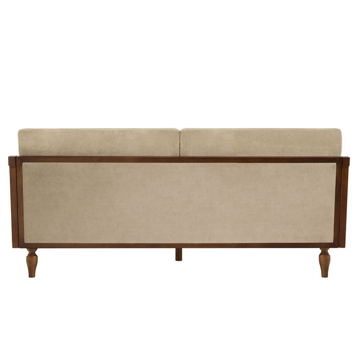 3 Seater Sofa With Rattan Armrests