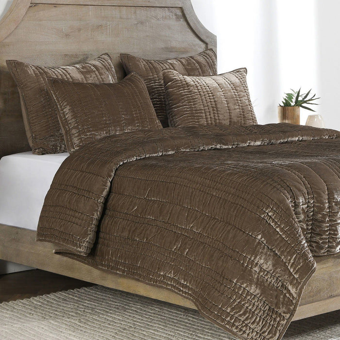 Seville - King Quilt Set - Desert Taupe