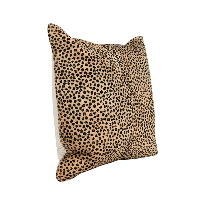 Leopard - 20" x 20" Pillow - Camel / Black